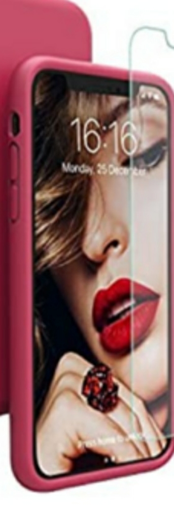 NWOT- iPhone Jasbon Rose Red Silicone case
